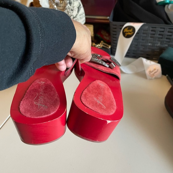 Free People Westtown Slide Clogs size 38 in Gently used condition in Red - Picture 9 of 9
